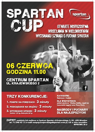 Mistrzostwa Wrocławia w Wielokrotnym wyciskaniu sztangi Spartan Cup – zawody siły i sprawności